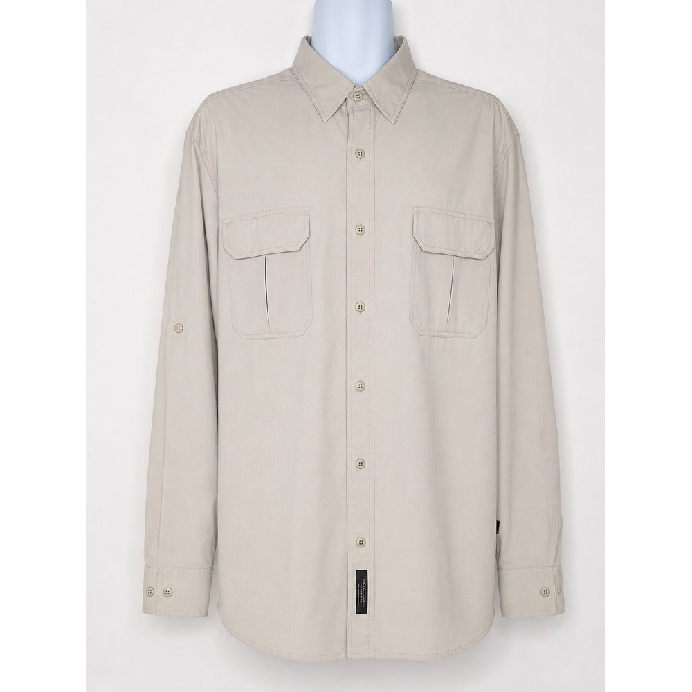 5.11 Tactical Shirt Mens 2XL Khaki Long Sleeve Fishing Hiking Utility